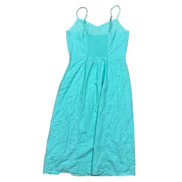 NWT J. Crew Factory Women's Linen Blend Slip Midi Dress Size 4 Green Mint - Picture 7 of 10